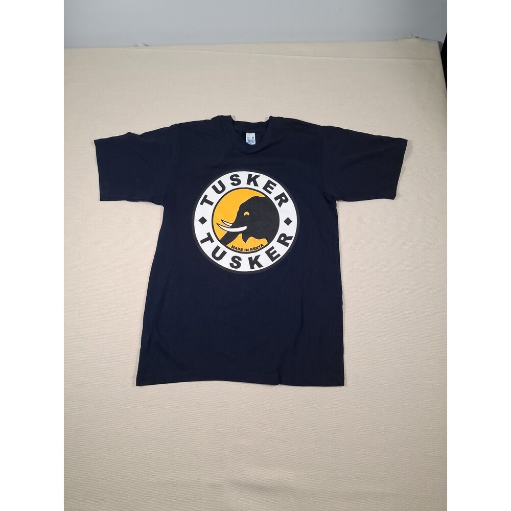 Tusker Beer/Brewery Kenya Navy Blue T-Shirt-"Baada ya Kazi" (After Work)-SZ MED
